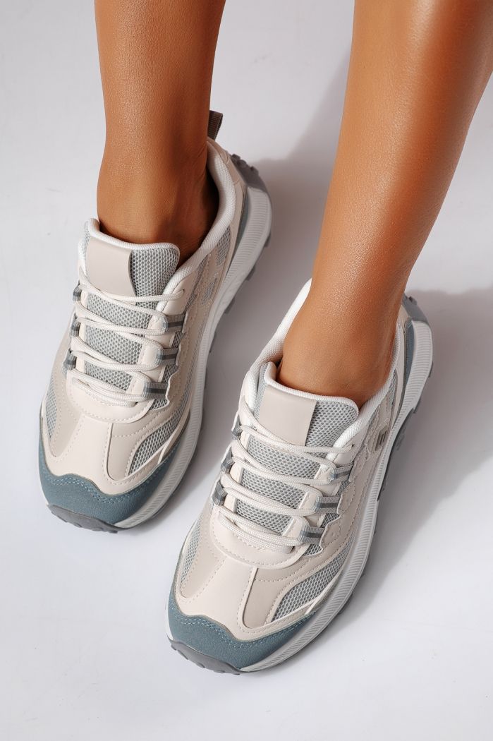 Adidasi dama gri din material textil Agatha #24413