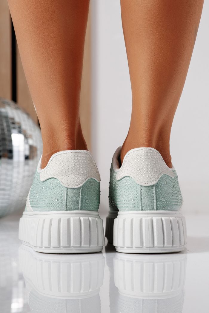 Adidasi dama verzi din piele ecologica intoarsa Loris #24404