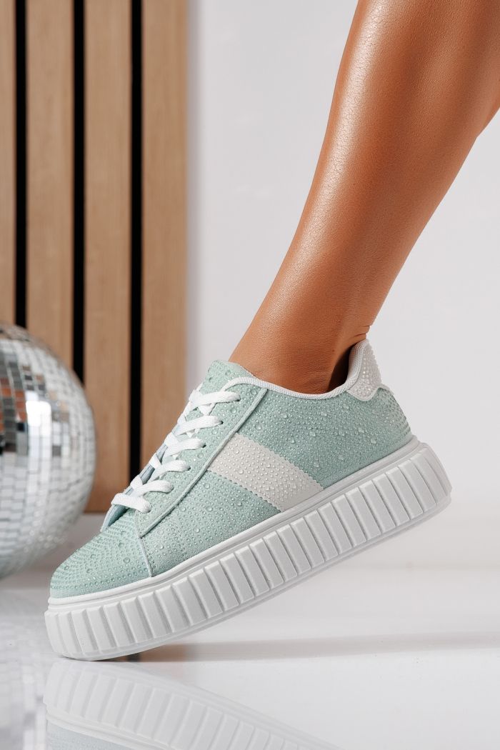 Adidasi dama verzi din piele ecologica intoarsa Loris #24404