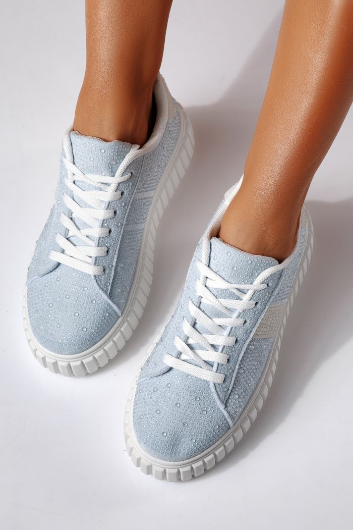 Adidasi dama albastri din piele ecologica intoarsa Loris #24400