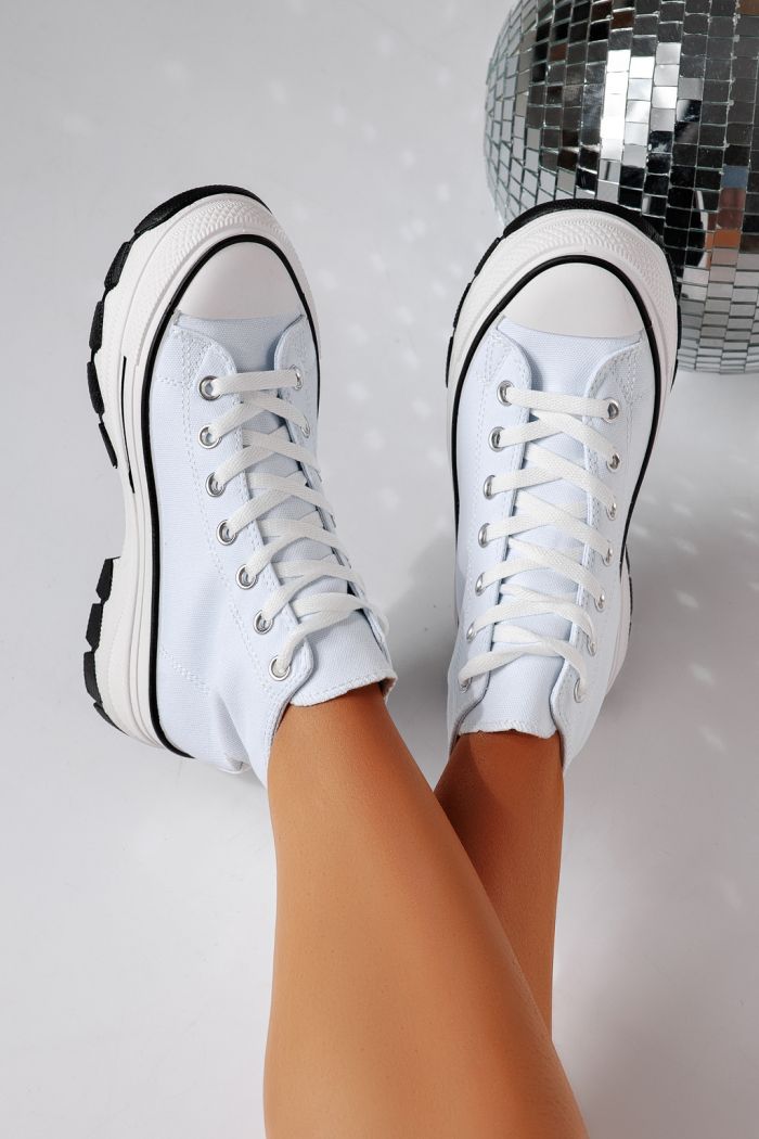 Adidasi dama albi din material textil Vanda #24488