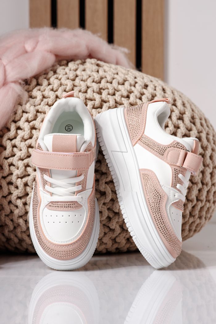 Adidasi copii roz din piele ecologica Aris #24397