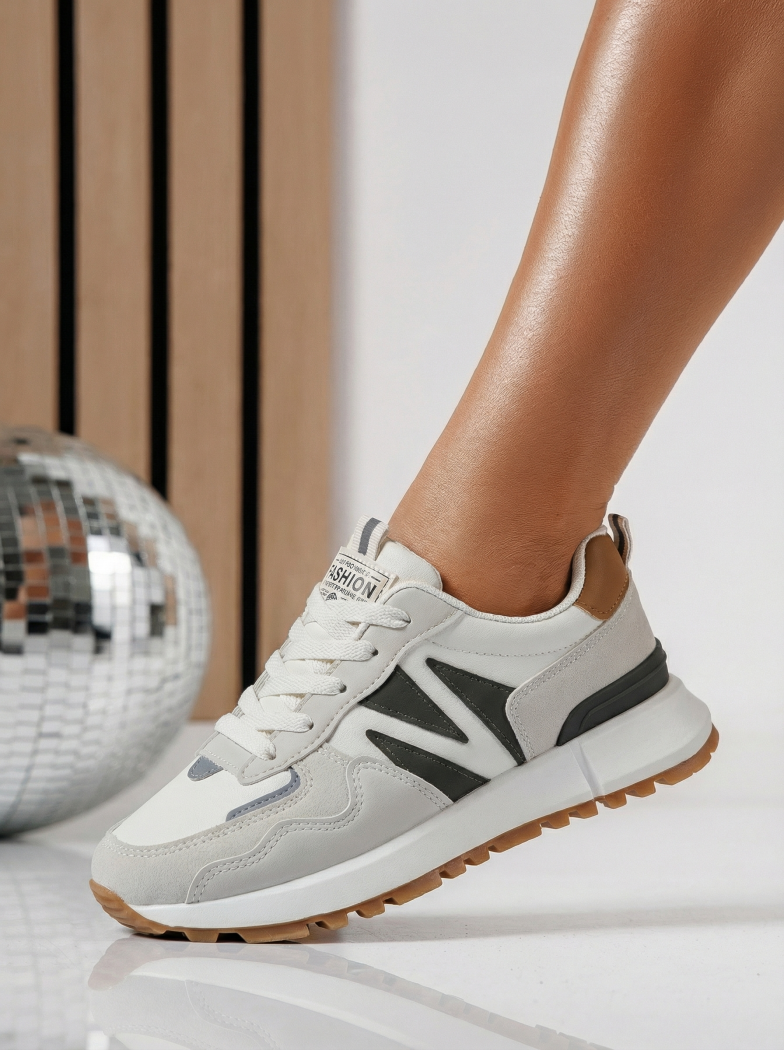 Adidasi dama bej din piele ecologica Kalina #24506