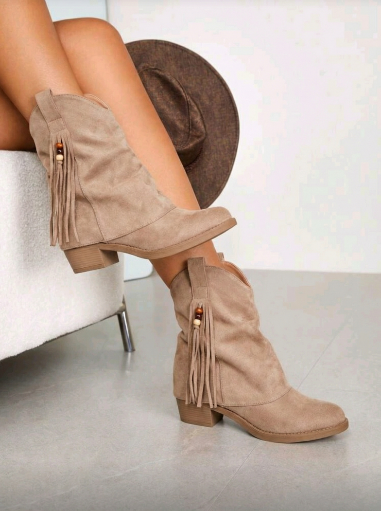 Ciocate dama khaki din piele ecologica intoarsa Aliza #24420