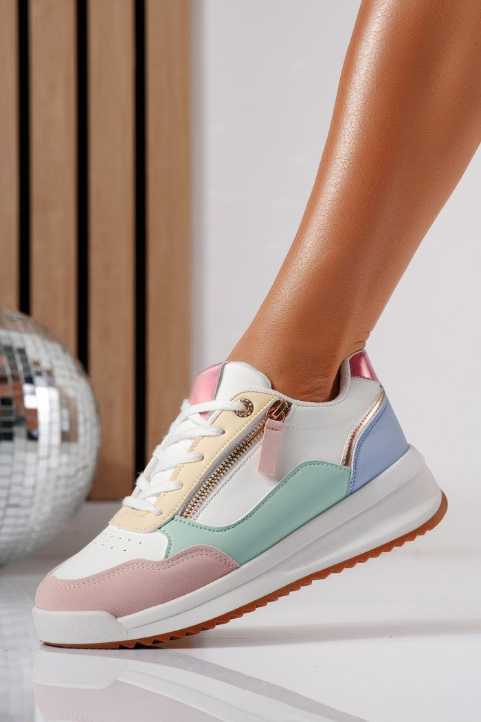 Adidasi dama multicolor din piele ecologica Alana #24415