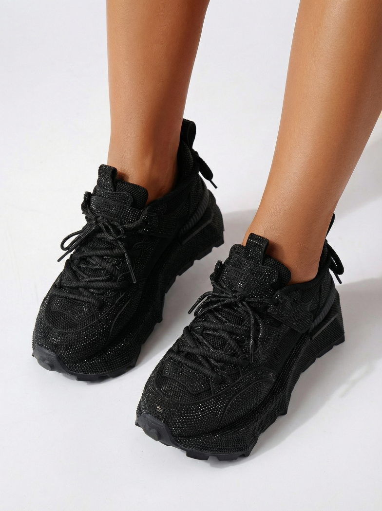 Adidasi dama negri din material textil Ester #24509