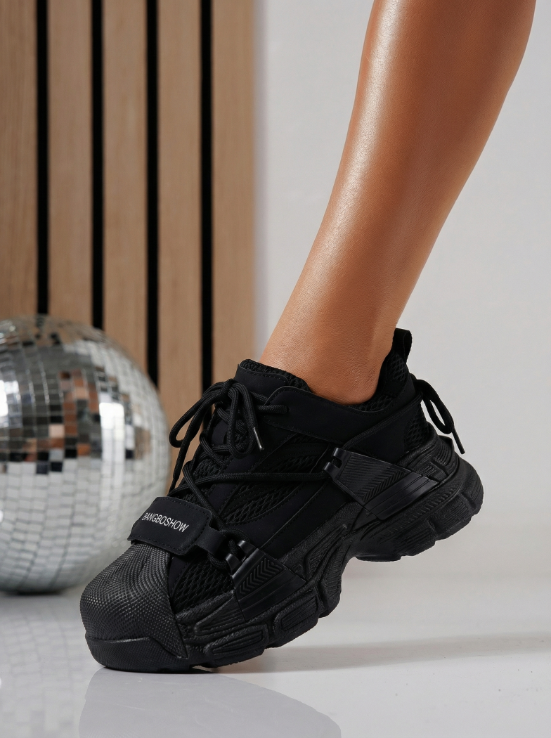 Adidasi dama negri din material textil Hellen #24513