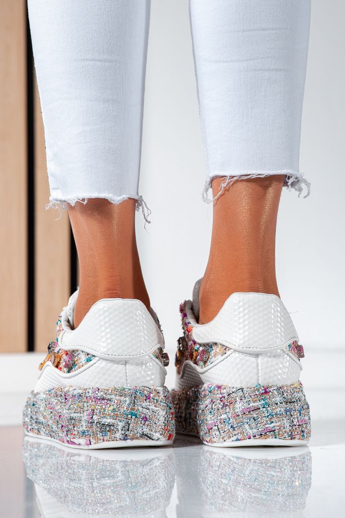 Női fehér tornacipő ökobőrből Eda #24532