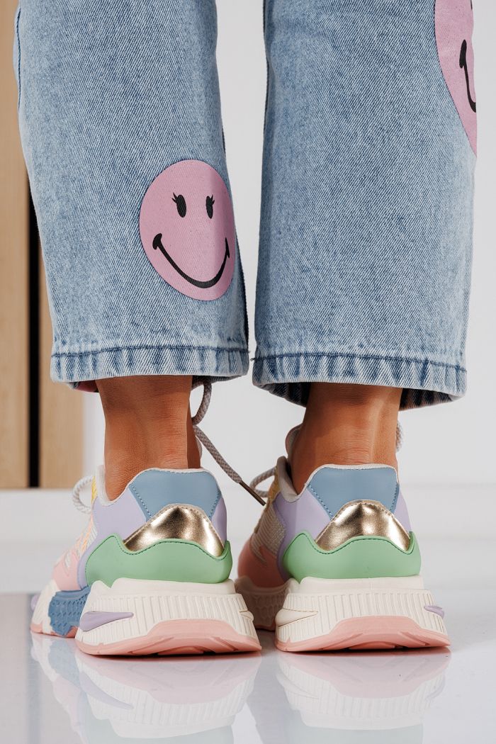 Adidasi dama roz din piele ecologica Devi #24544