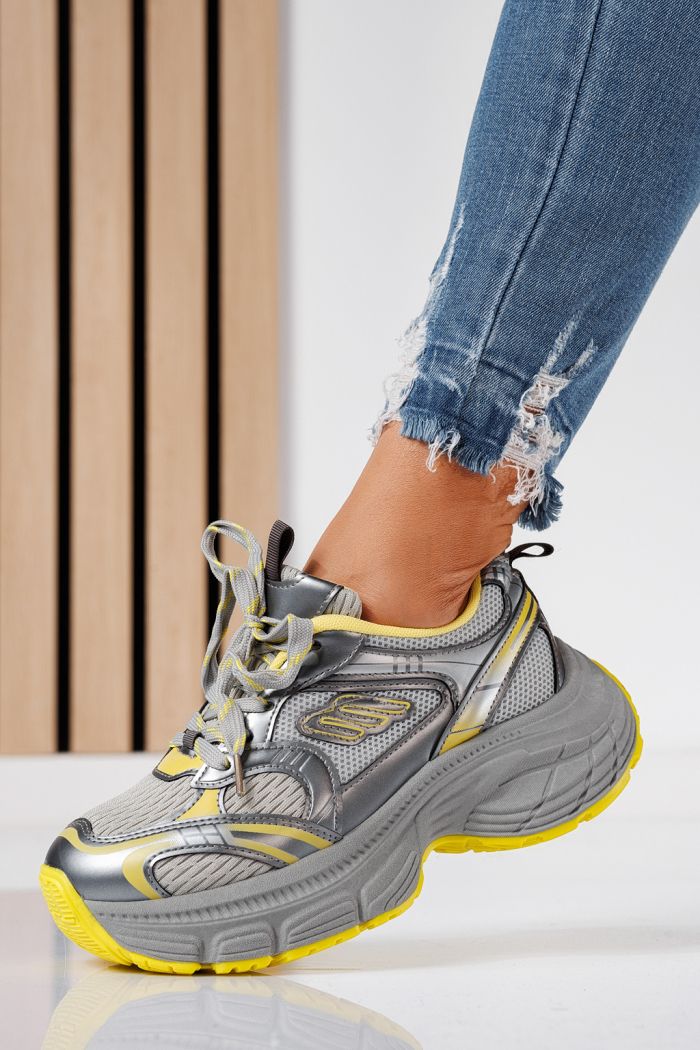 Adidasi dama galbeni din material textil Anita #24547