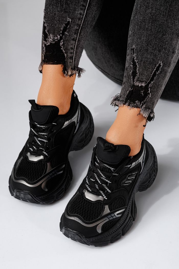 Adidasi dama negri din material textil Anita #24548