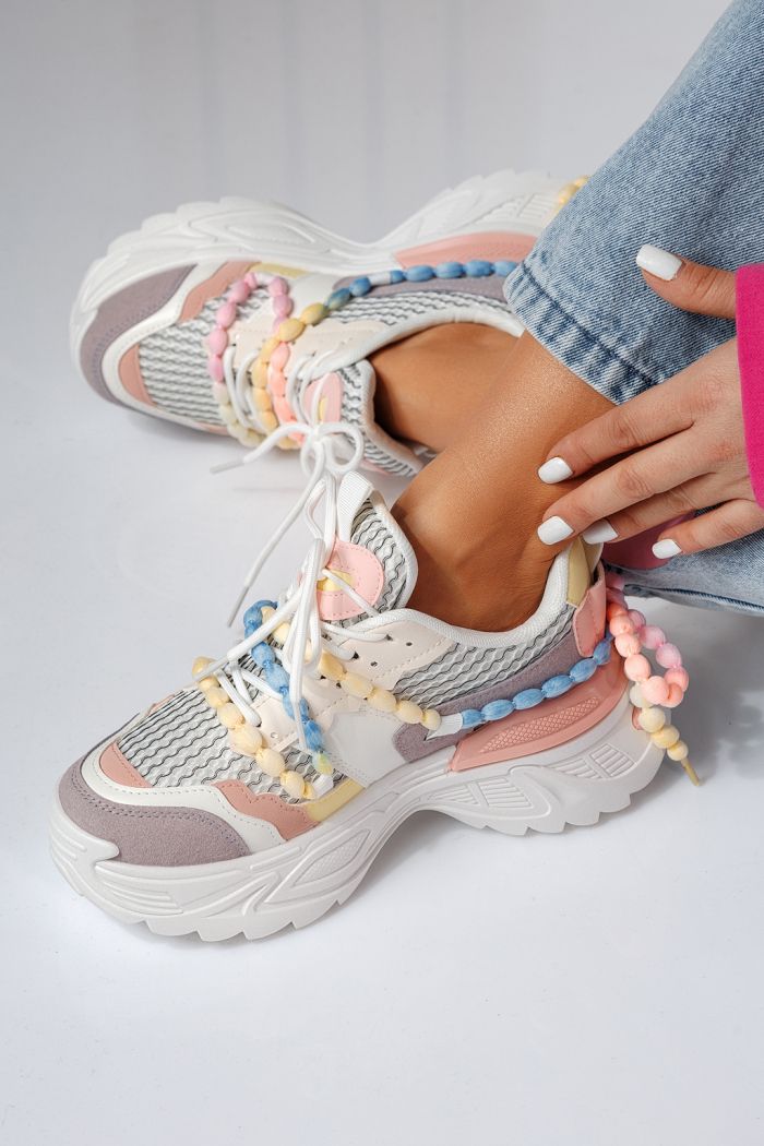 Adidasi dama multicolor din piele ecologica Evi #24549