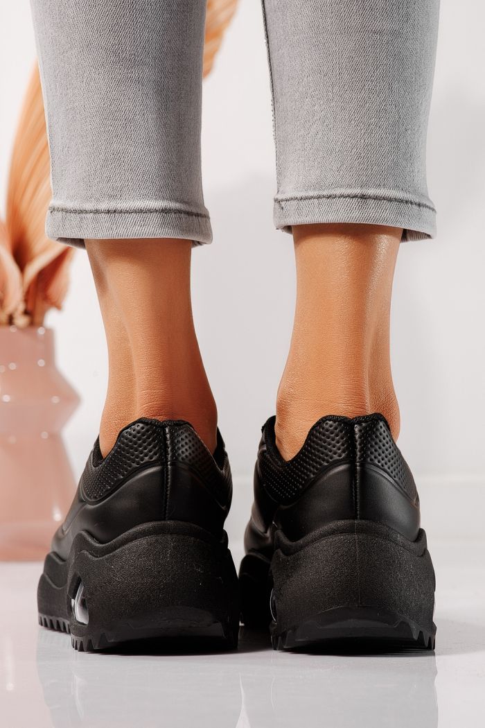 Adidasi dama negri din piele ecologica Audrey #24555