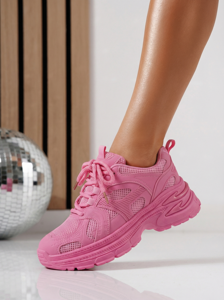 Adidasi dama roz din piele ecologica Amber #24524