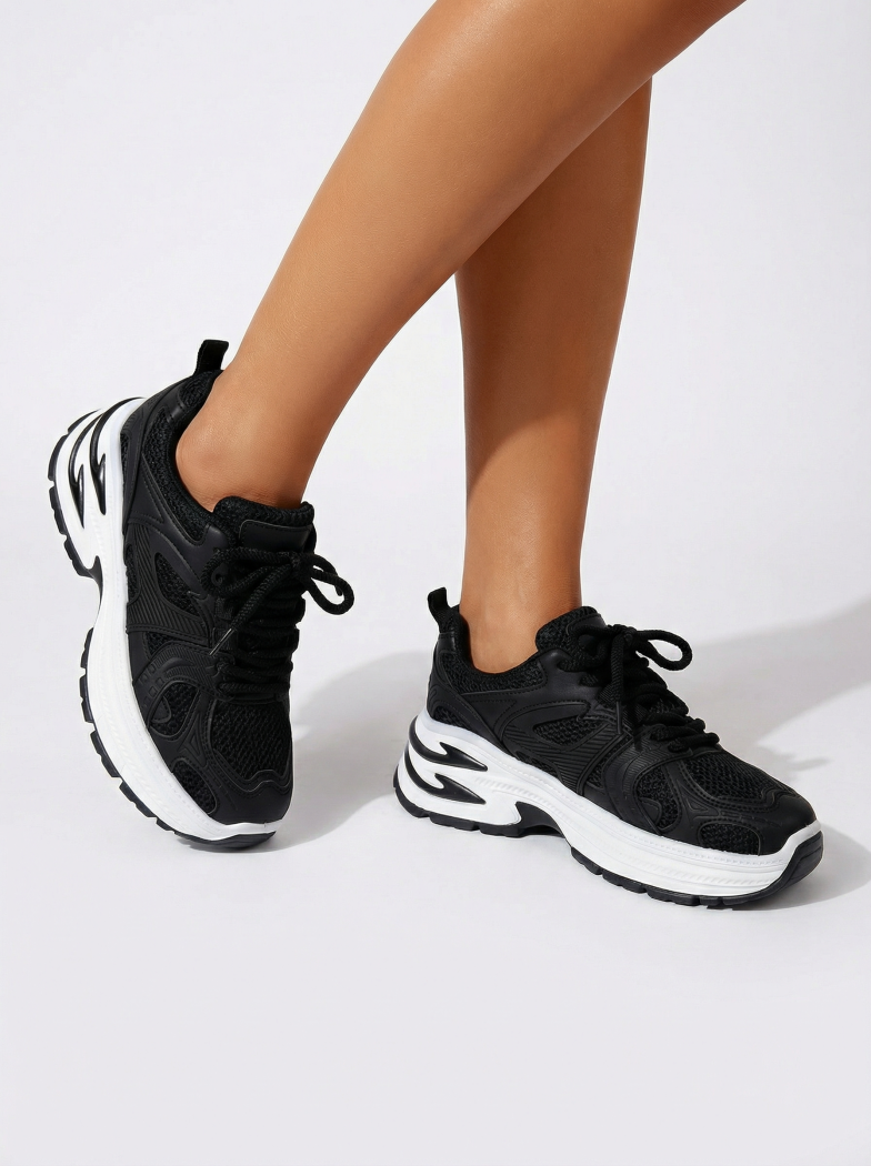 Adidasi dama negri din piele ecologica Amber #24525