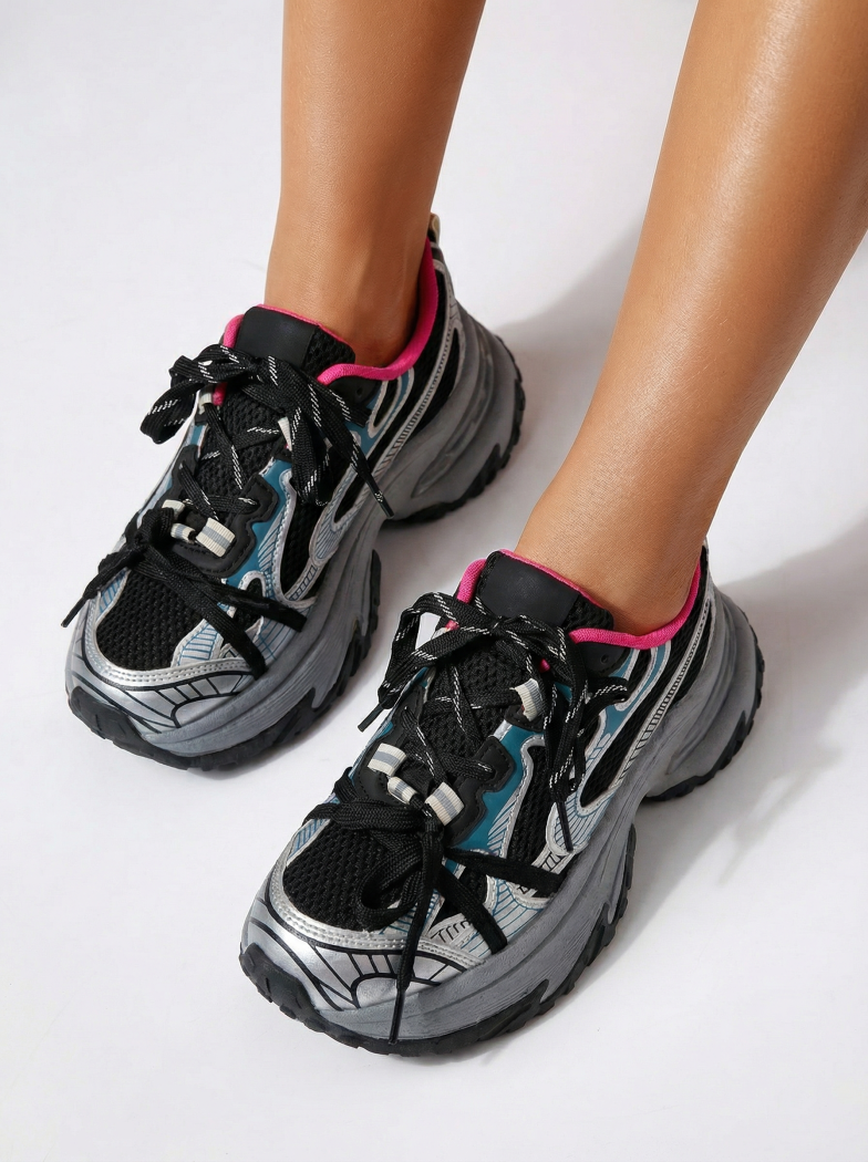 Női szürke ekológikus bőr tornacipő Anne #24526