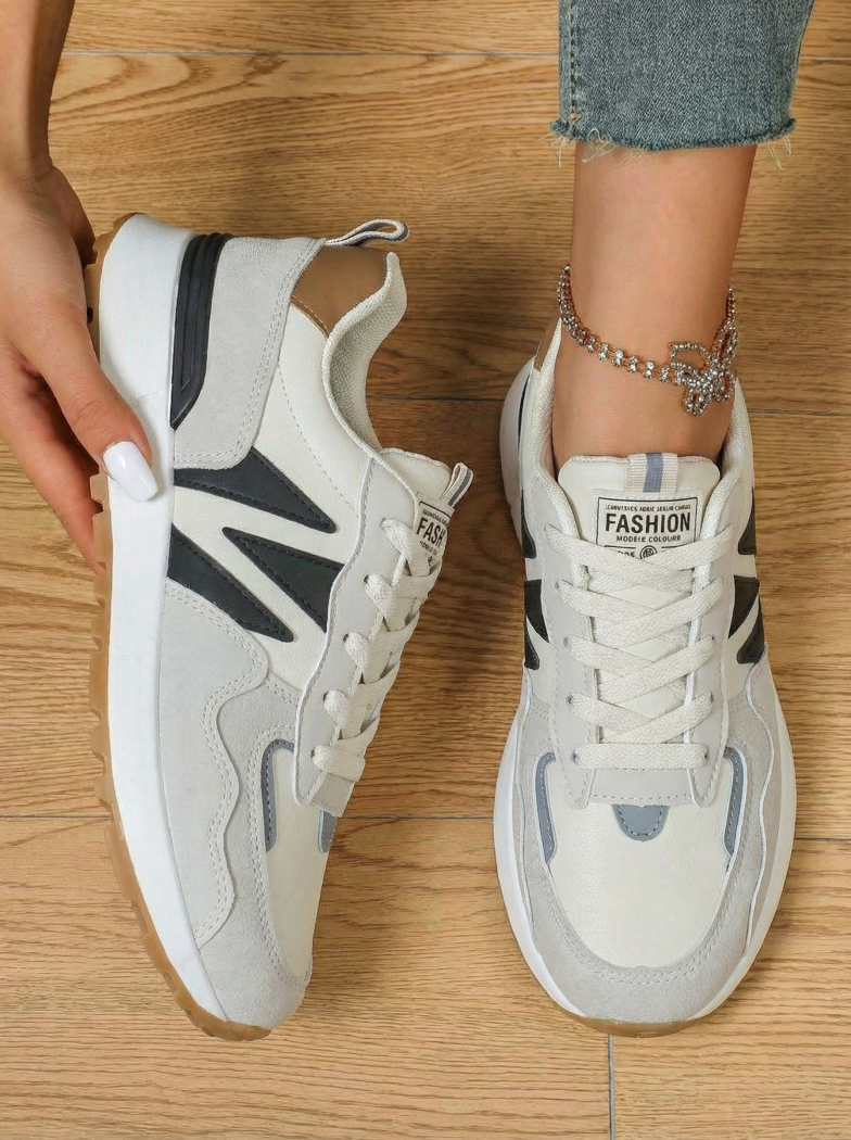 Adidasi dama bej din piele ecologica Kalina #24506