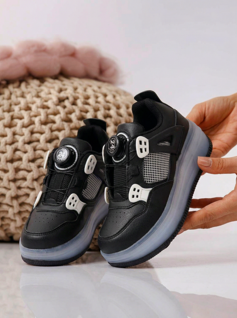 Adidasi cu role negri din piele ecologica Helys2 #24577