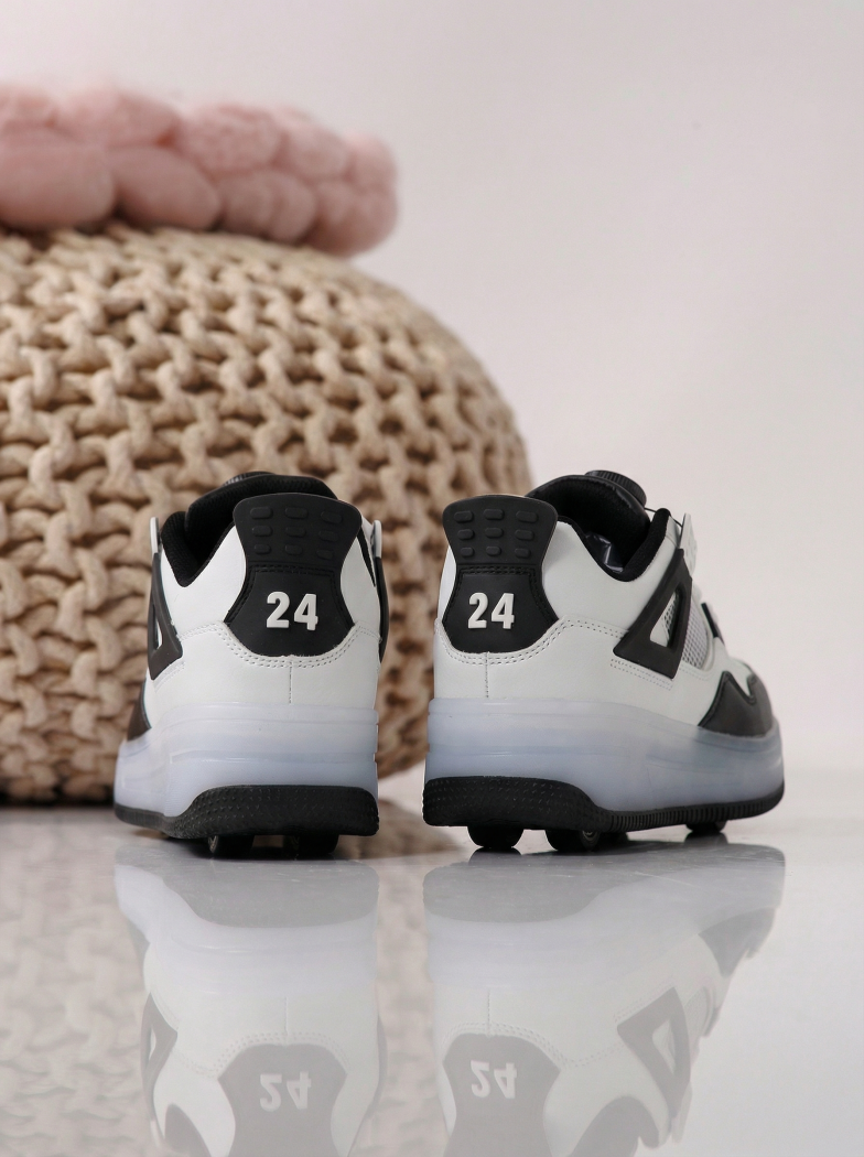 Adidasi cu role albi din piele ecologica Helys2 #24573