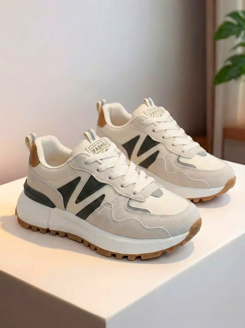 Adidasi dama bej din piele ecologica Kalina #24506