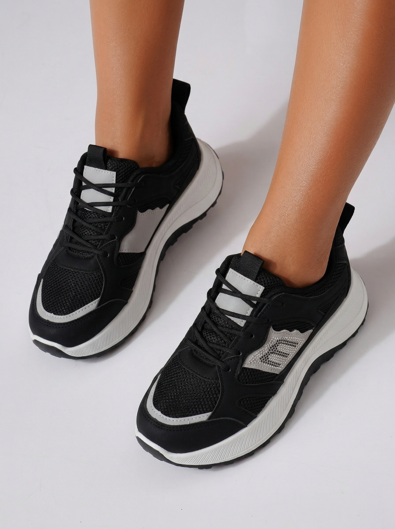 Adidasi dama negri din material textil Maggie #24589