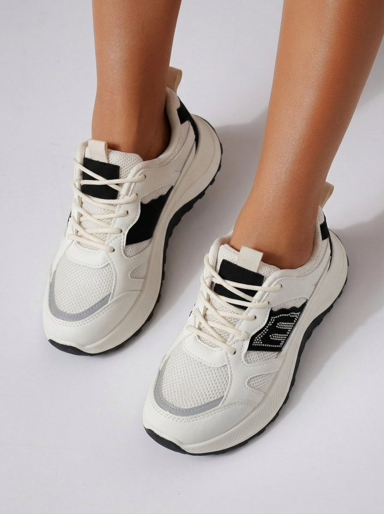 Adidasi dama bej din material textil Maggie #24587