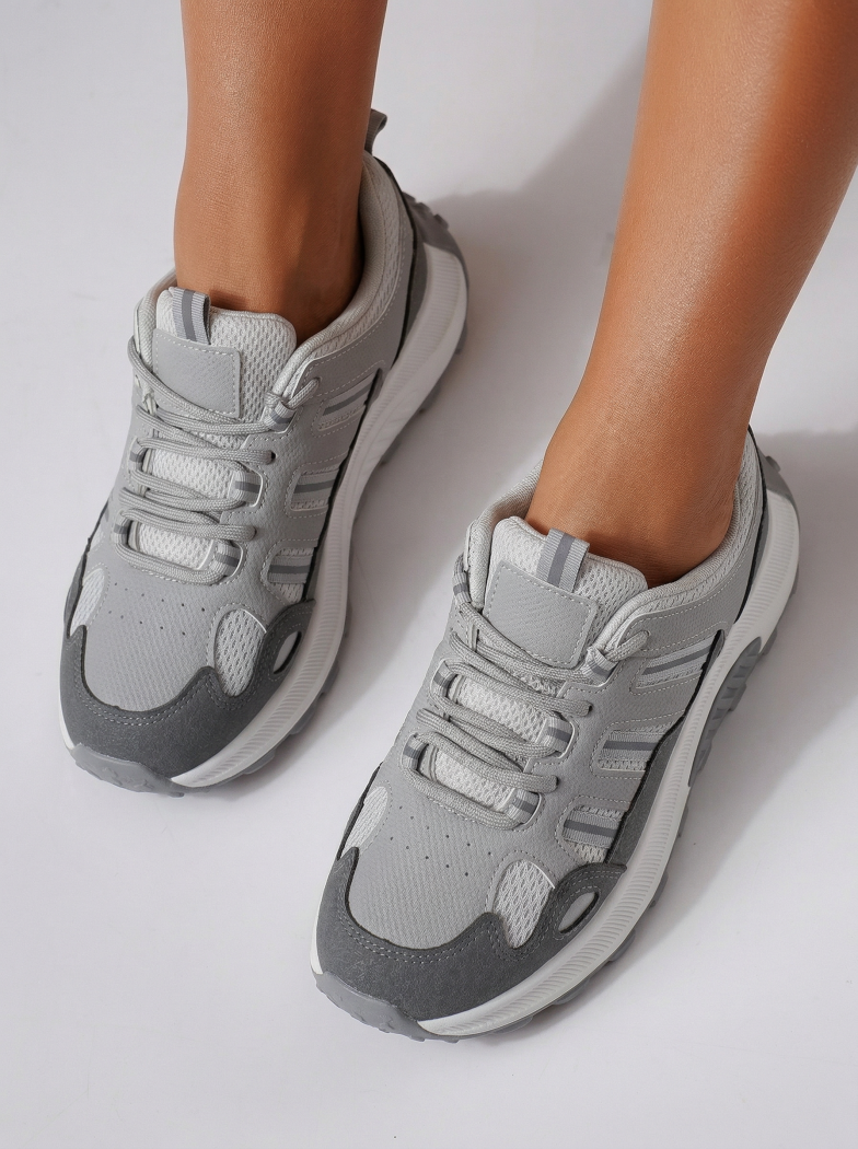 Adidasi dama gri din material textil Agatha2 #24580