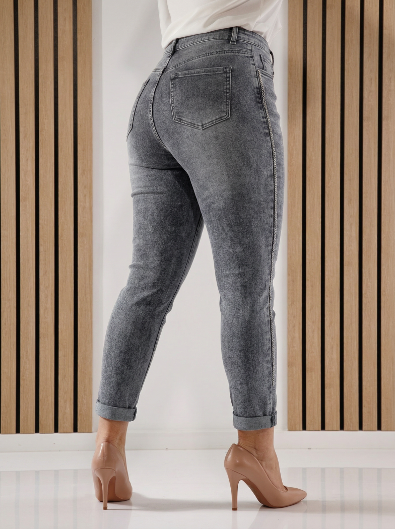 Blugi MomFit Dama Helena Gri #A1394