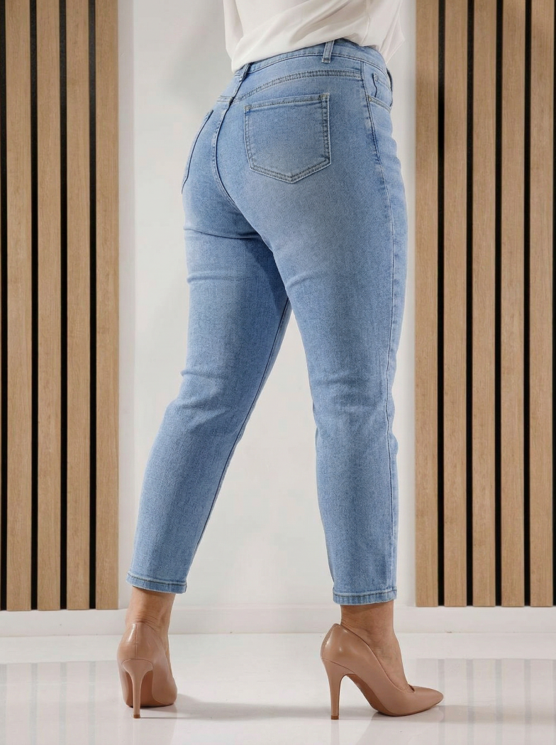 Blugi MomFit Dama Alyssa Albastri #A1396