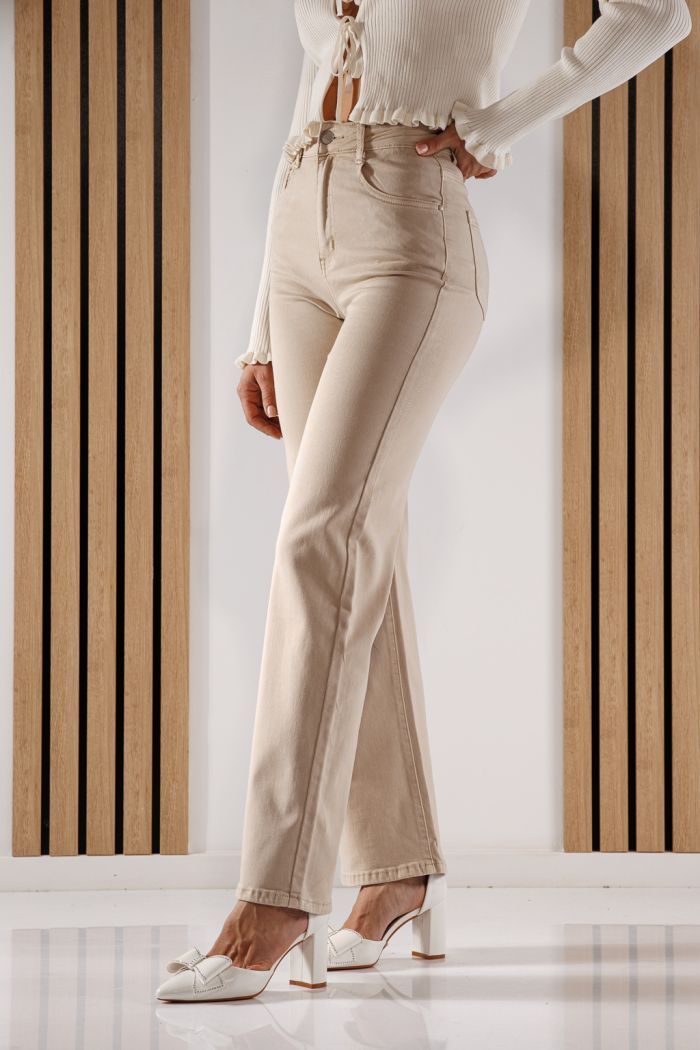 Blugi Evazati Dama Darcy Bej #A1404