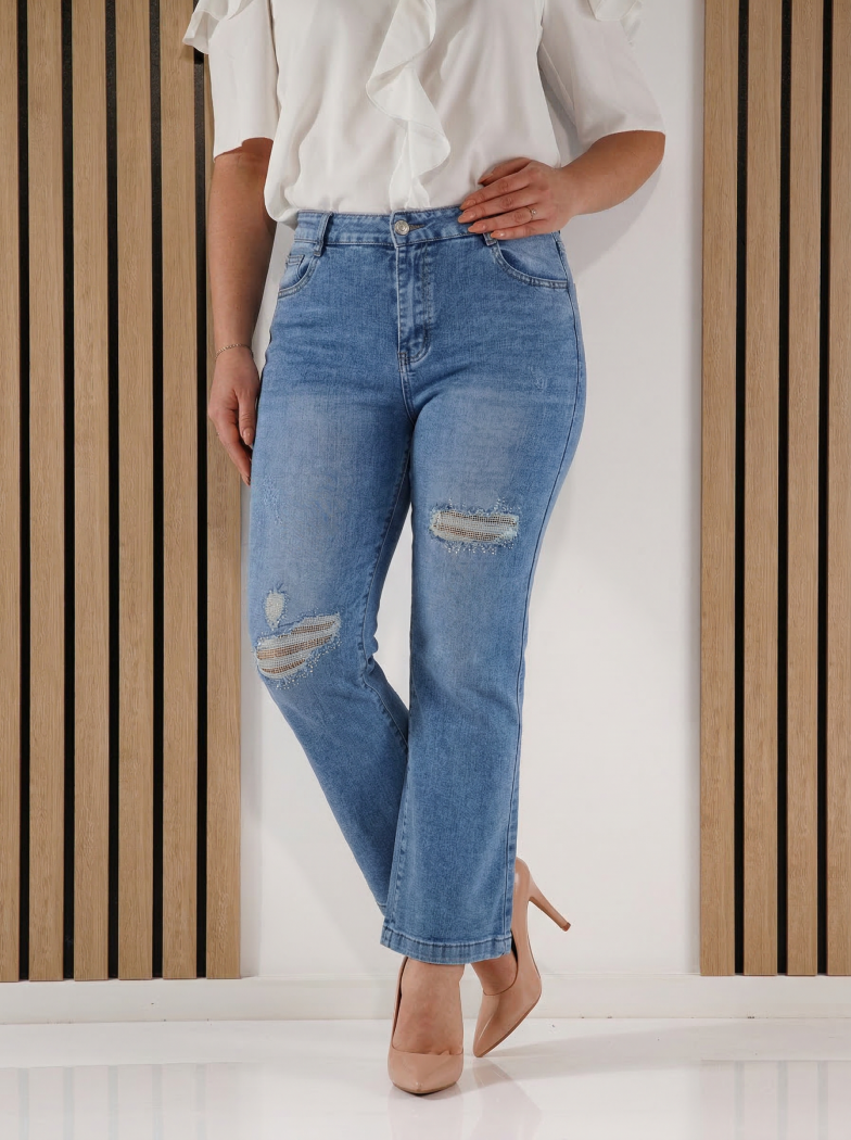 Blugi Baggy Fit Dama Juana Albastri #A1399