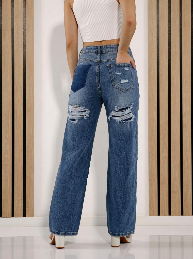 Blugi Evazati Dama Casiana Albastri #A1406