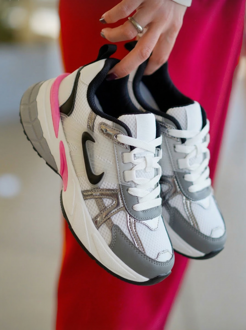 Adidasi dama albi din piele ecologica Amy #24604