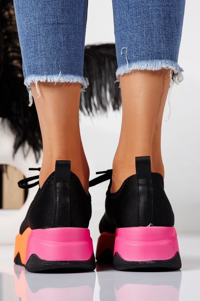 Adidasi dama negri din material textil Maria #24609