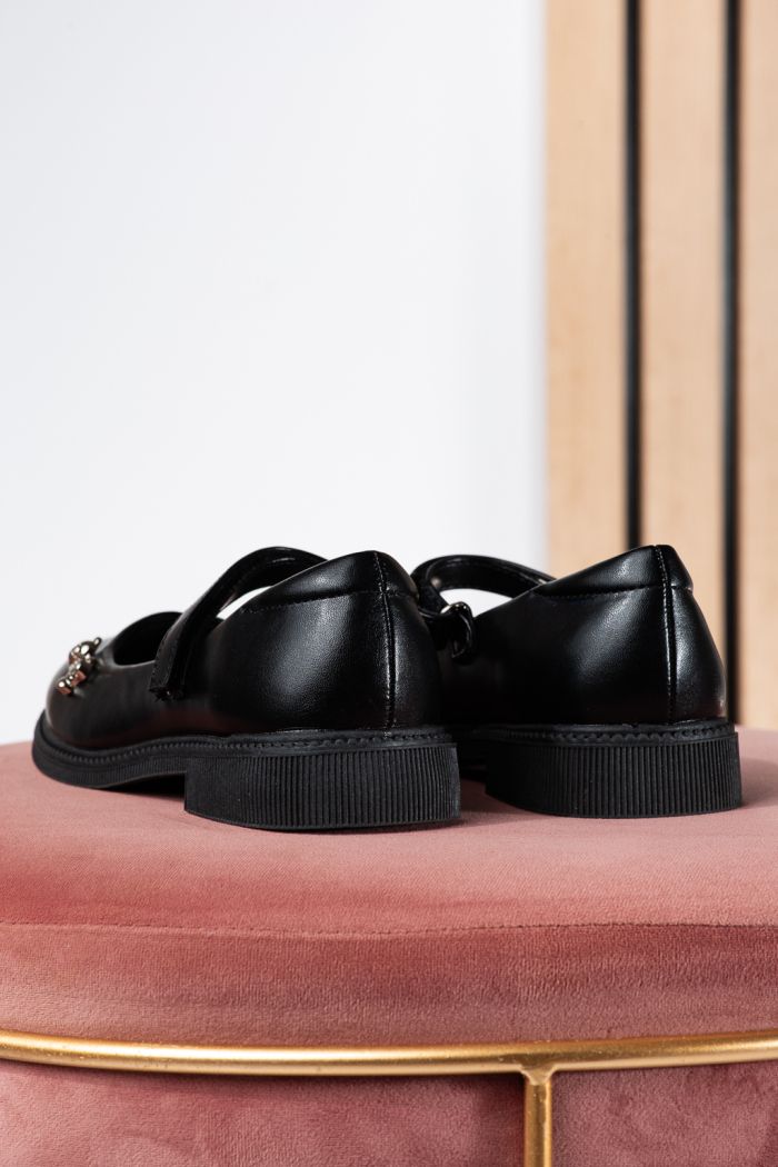Pantofi fete negri din piele ecologica Maria #24632