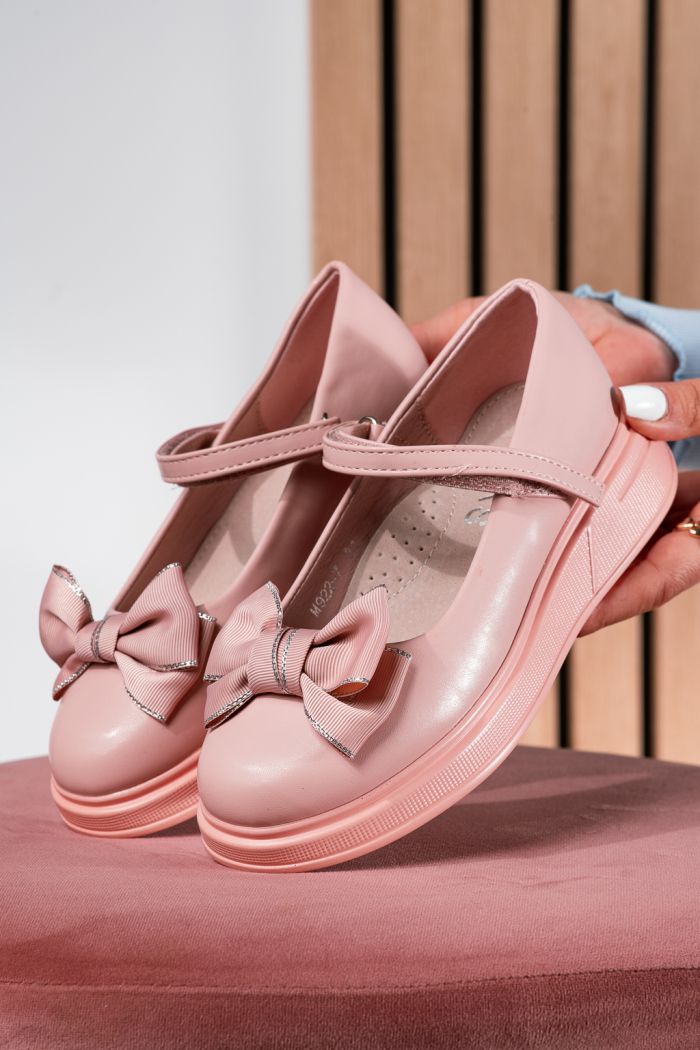 Pantofi fete roz din piele ecologica Alis2 #24651