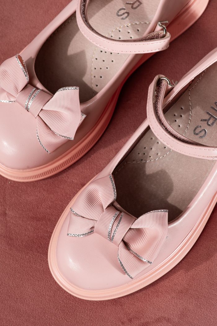 Pantofi fete roz din piele ecologica Alis #24653