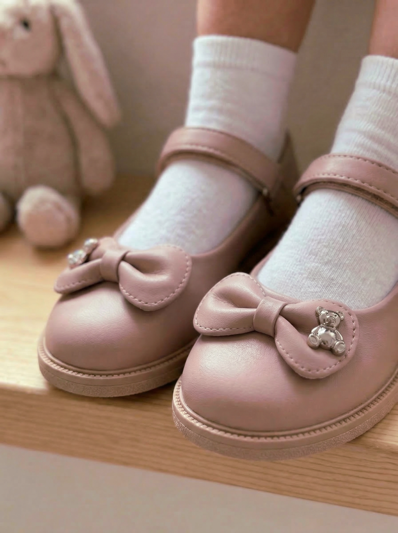 Pantofi fete roz din piele ecologica Lorete #24625