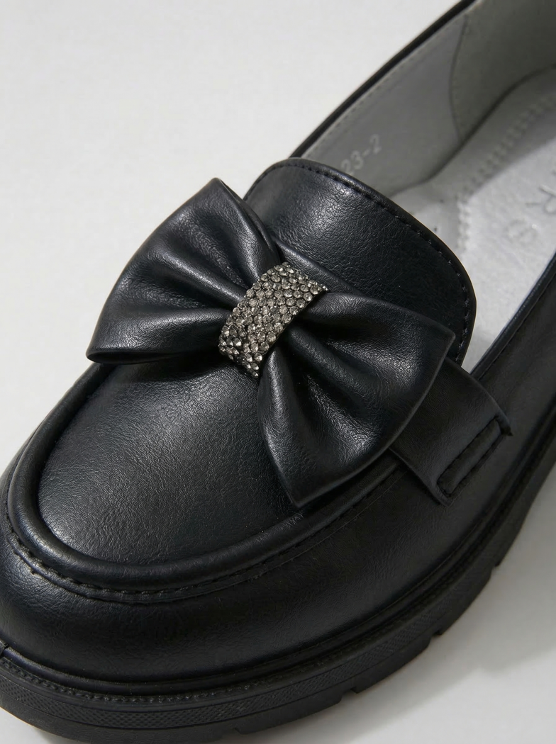 Pantofi fete negri din piele ecologica Alda2 #24620