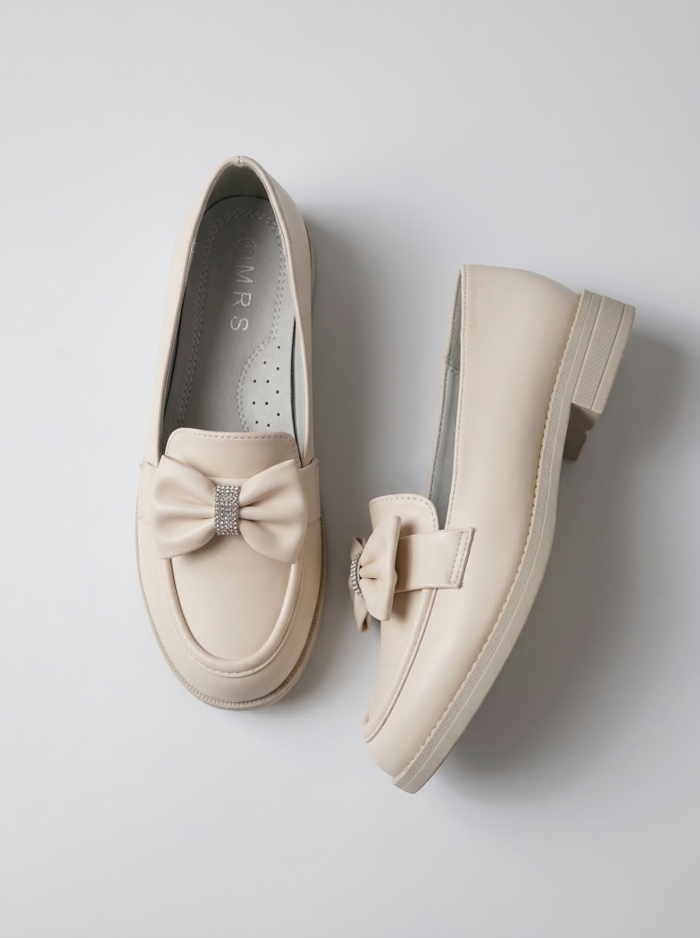 Pantofi fete bej din piele ecologica Alda2 #24619