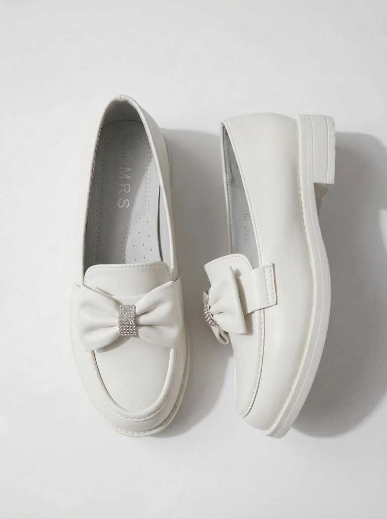 Pantofi fete albi din piele ecologica Alda #24616