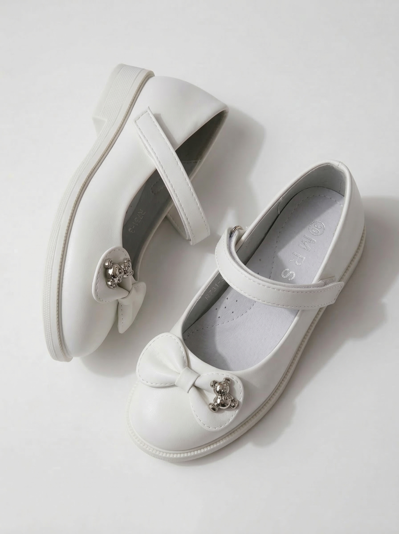 Pantofi fete albi din piele ecologica Lorete2 #24627