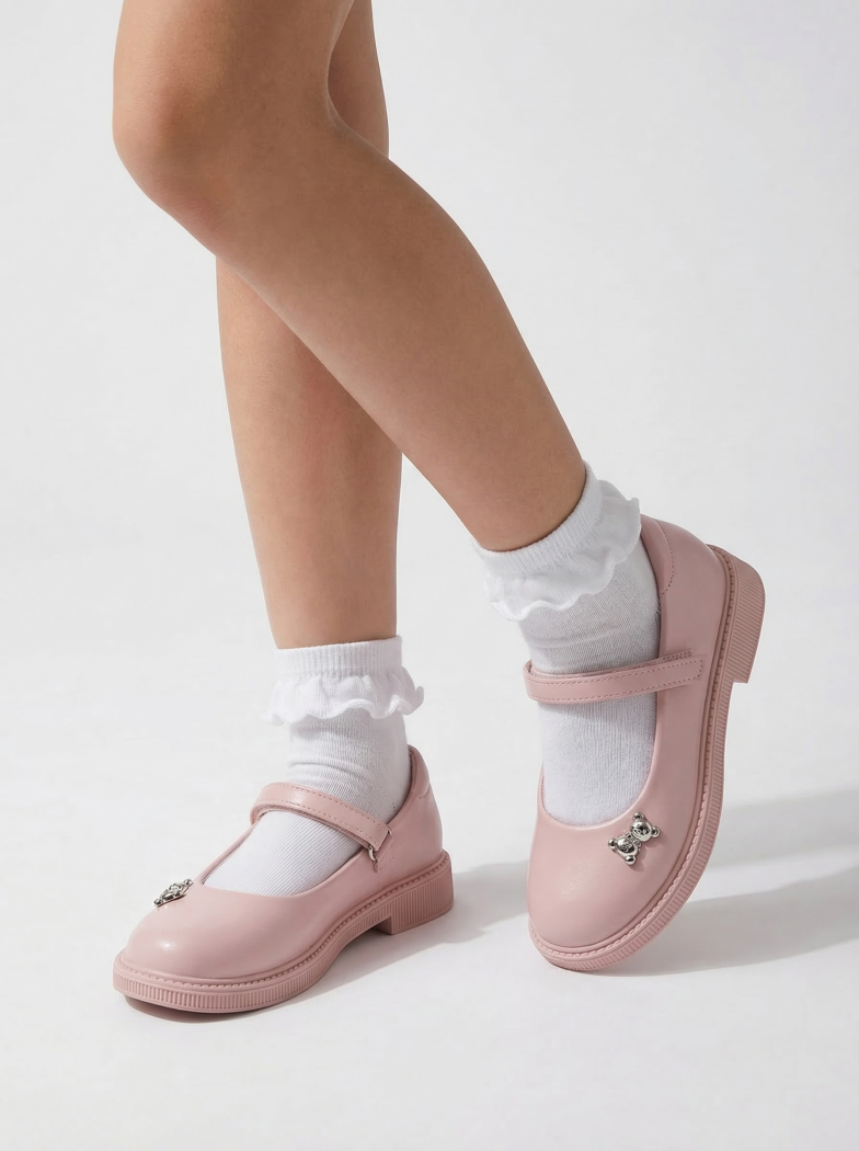 Pantofi fete roz din piele ecologica Maria2 #24634