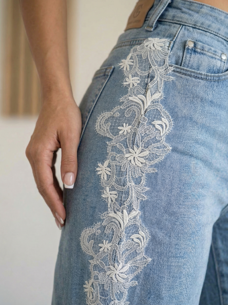 Blugi Wide Leg Dama Cate Albastri #A1418