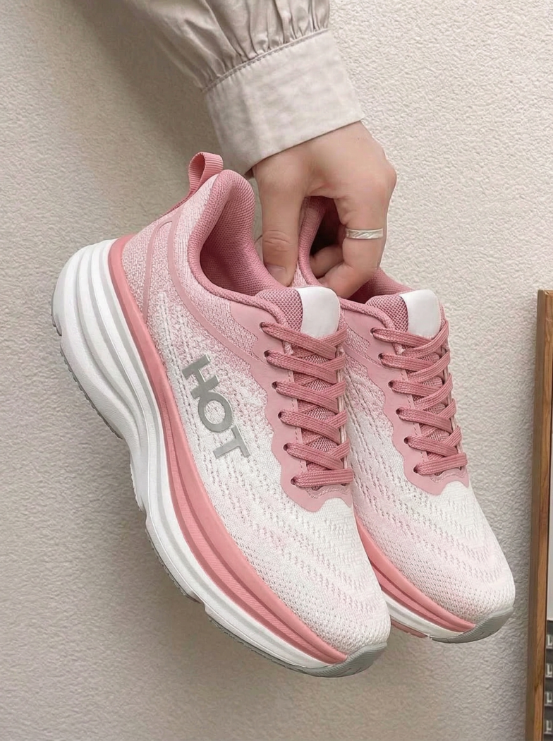 Adidasi dama roz din material textil Luna #20290