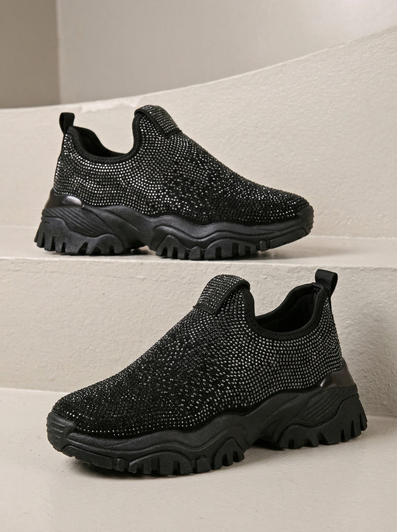 Adidasi dama negri din material textil Anca #22489