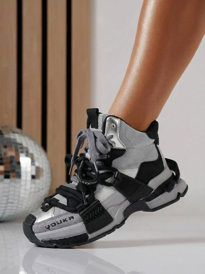 Adidasi dama gri din piele ecologica Nyssa #24684