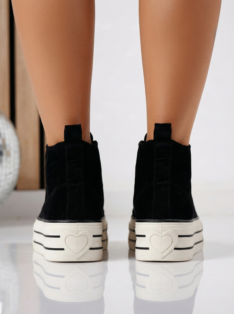 Adidasi dama negri din material textil Azura #24677