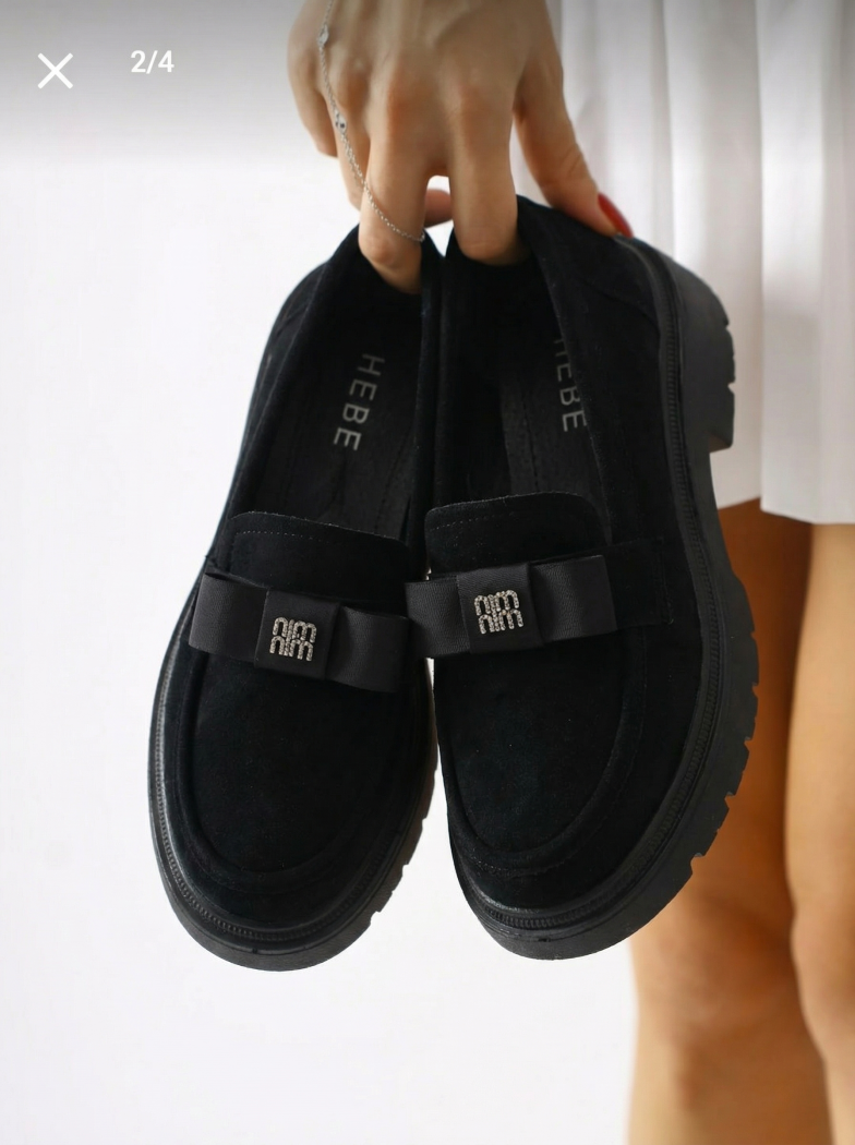 Pantofi casual dama negri din piele ecologica intoarsa Aeliana #24666