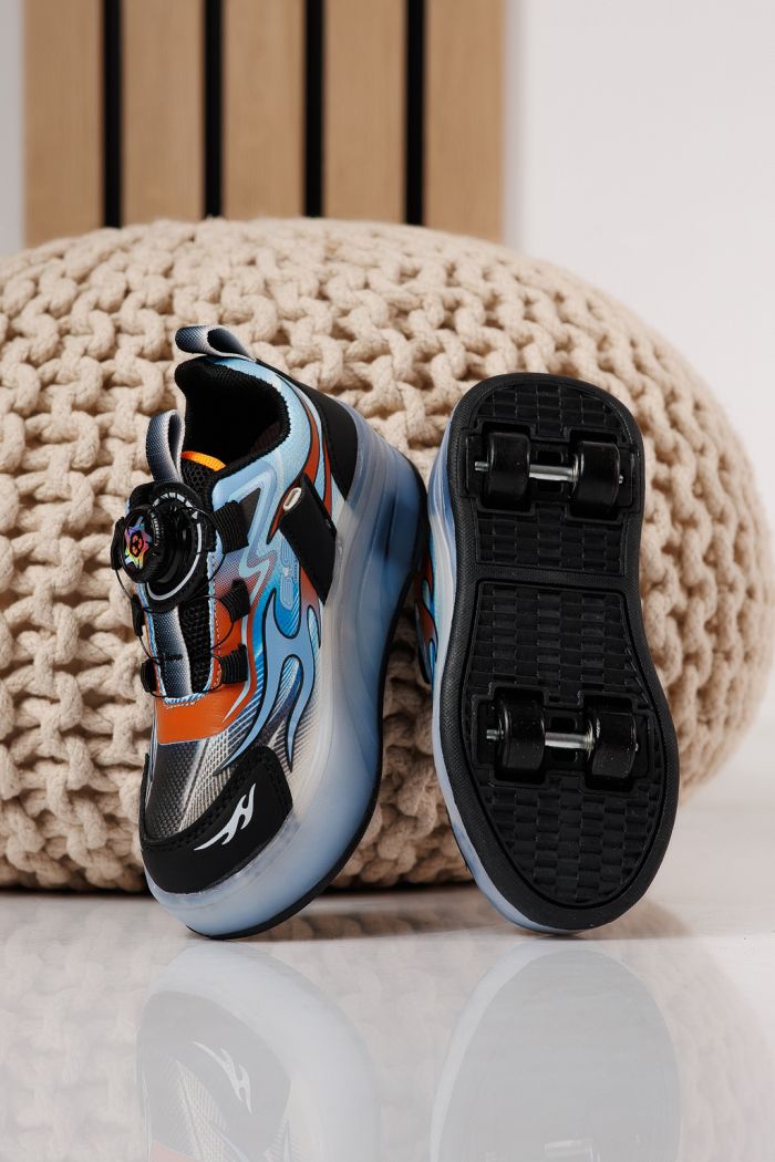 Adidasi cu role albastrii din material textil Helys3 #24866